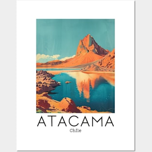 A Vintage Travel Illustration of Atacama Desert - Chile Posters and Art